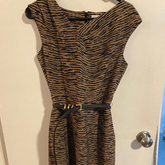 Animal Print Calvin Klein Knee-Length Dress - Picture 2 of 3